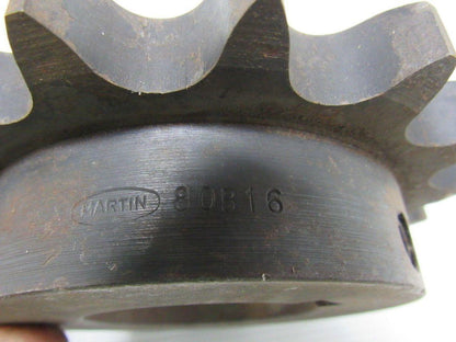 Martin 80B16 #80 Single Row Sprocket 2-3/16" Keyed Bore 16 Tooth