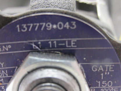 Bonney L1-11-LE Forged Steel Gate Valve 1" Flanged 150# Raised Face A105N