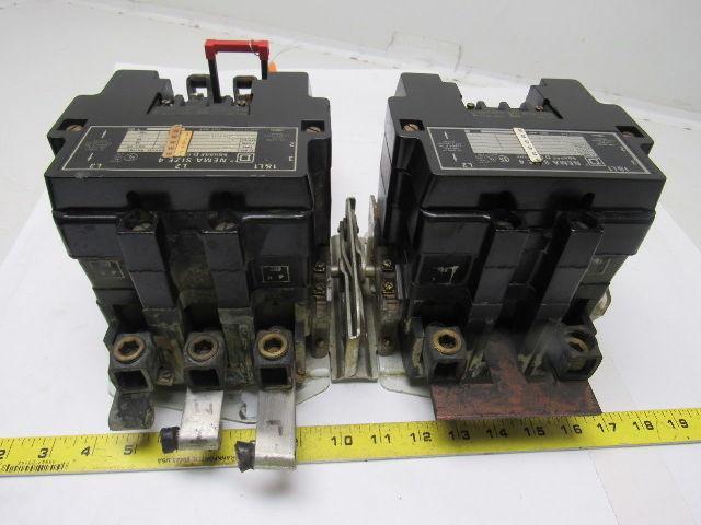 Square D Size 4 Reversing Starter Type SF01 Ser. A 600V Max Class 8536/8502