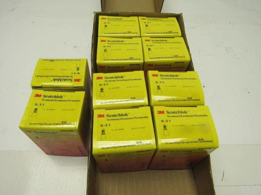 3M S-31-BOX Electrical Crimp Sleeve Connector Connects 10 Boxes of 50 (500) PCS