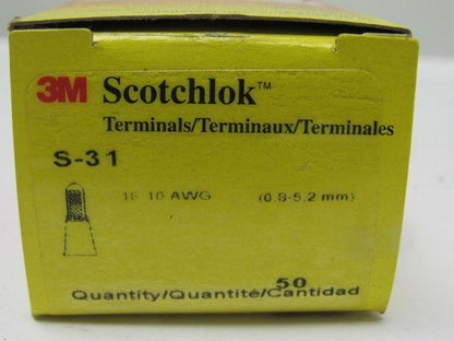 3M S-31-BOX Electrical Crimp Sleeve Connector Connects 10 Boxes of 50 (500) PCS