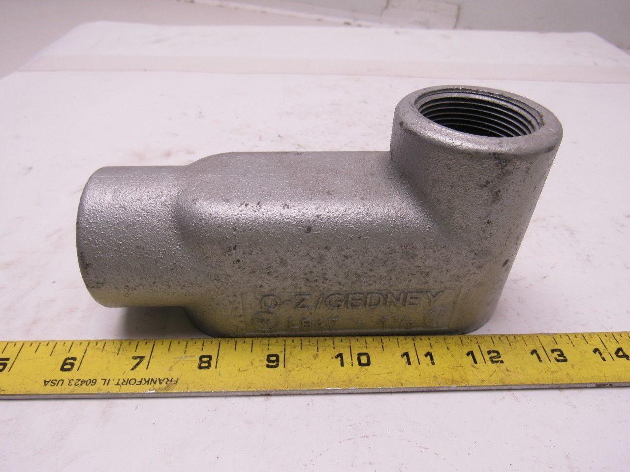 OZ Gedney LB47 1-1/4" Type LB Conduit Body W/O Cover Lot of 2