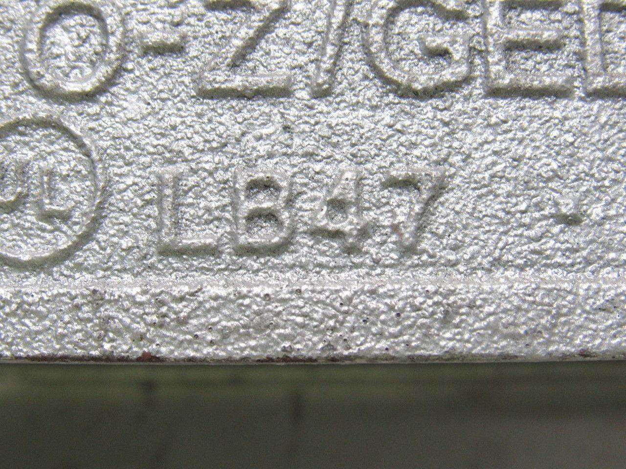 OZ Gedney LB47 1-1/4" Type LB Conduit Body W/O Cover Lot of 2
