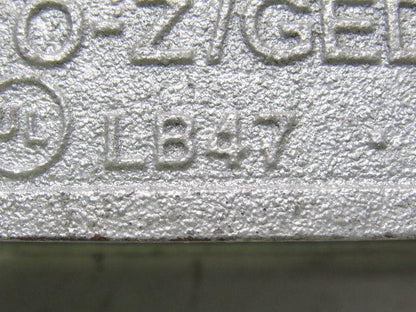 OZ Gedney LB47 1-1/4" Type LB Conduit Body W/O Cover Lot of 2