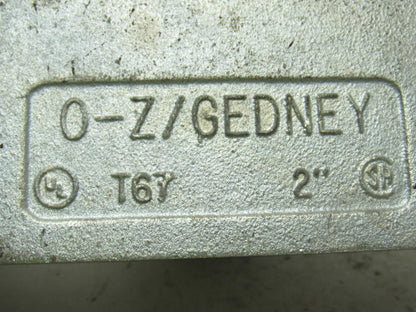OZ Gedney T67 2" Type T Conduit Body W/O Cover