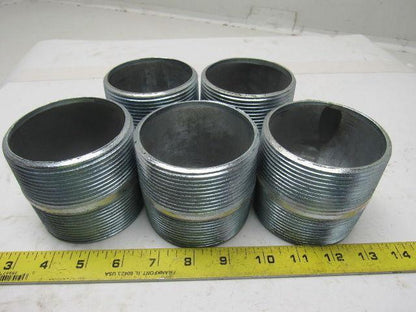 Crouse Hinds Co 3" x 3" Rigid Steel Galvanized Short Conduit Nipple Lot of 5