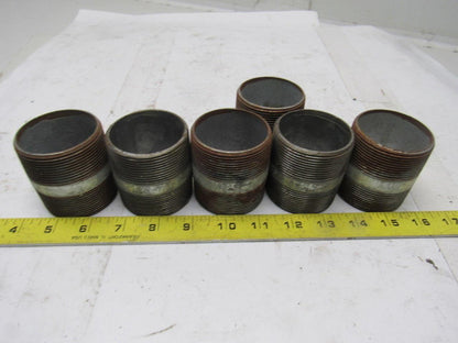 2" x 2-1/2" Rigid Steel Galvanized Conduit Nipple Lot of 6