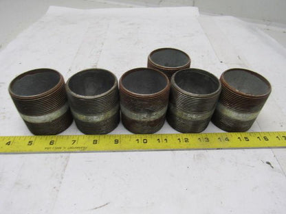 2" x 2-1/2" Rigid Steel Galvanized Conduit Nipple Lot of 6
