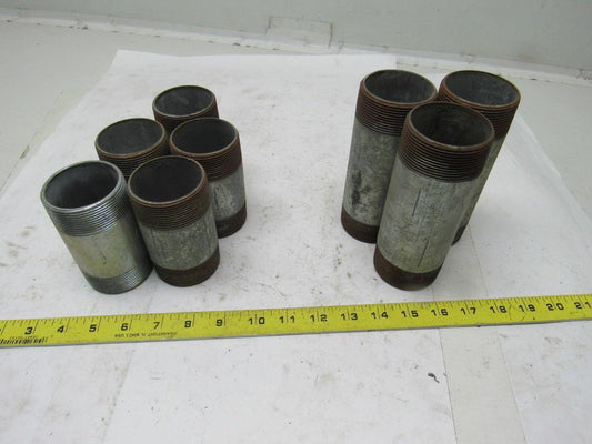 2"x 6 & 2"x 4" Rigid Steel Galvanized Conduit Nipple Lot of 8