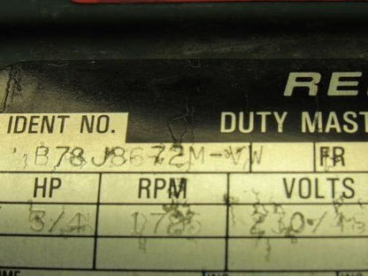 Reliance Electric B78J8672M-VW 3/4HP 230/460V 1750RPM Hazardous Electric Motor