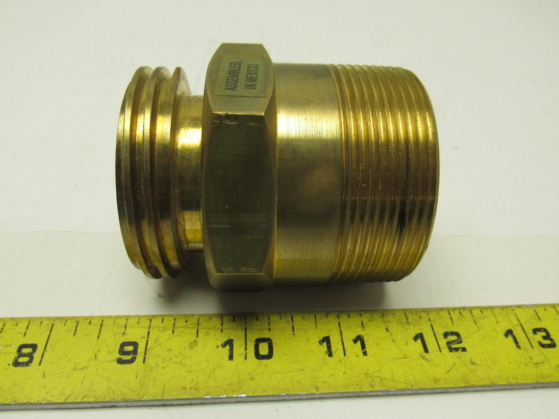 Fisher D138 LP-Gas Single Back Fill Valve W/2 x 2-1/4 (MNPT x ACME) Connections