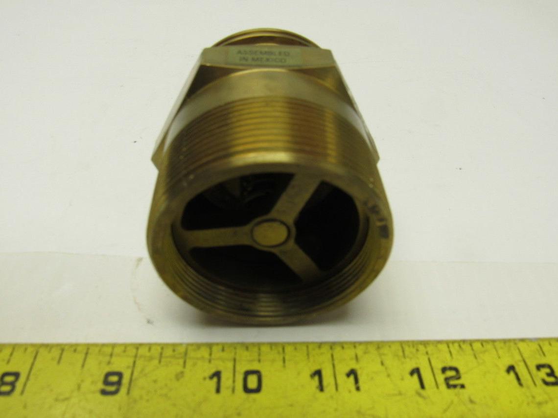 Fisher D138 LP-Gas Single Back Fill Valve W/2 x 2-1/4 (MNPT x ACME) Connections