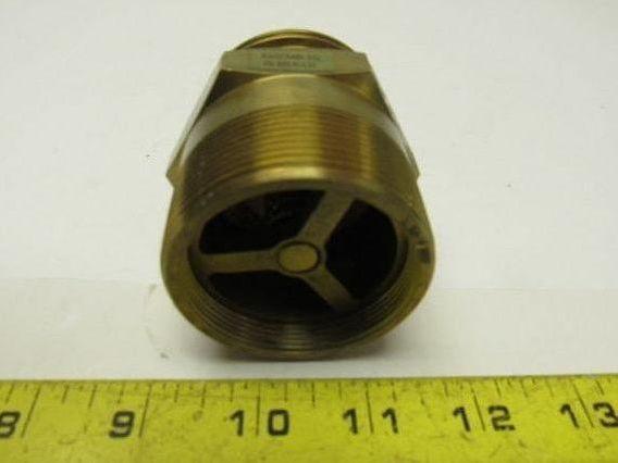 Fisher D138 LP-Gas Single Back Fill Valve W/2 x 2-1/4 (MNPT x ACME) Connections