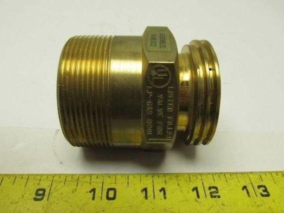 Fisher D138 LP-Gas Single Back Fill Valve W/2 x 2-1/4 (MNPT x ACME) Connections