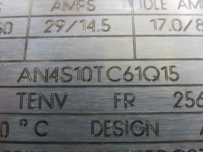 Lincoln Electric AN4S10TC61Q15 10HP 3PH 1775RPM Electric Motor W/Encoder 256 TC