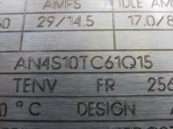 Lincoln Electric AN4S10TC61Q15 10HP 3PH 1775RPM Electric Motor W/Encoder 256 TC