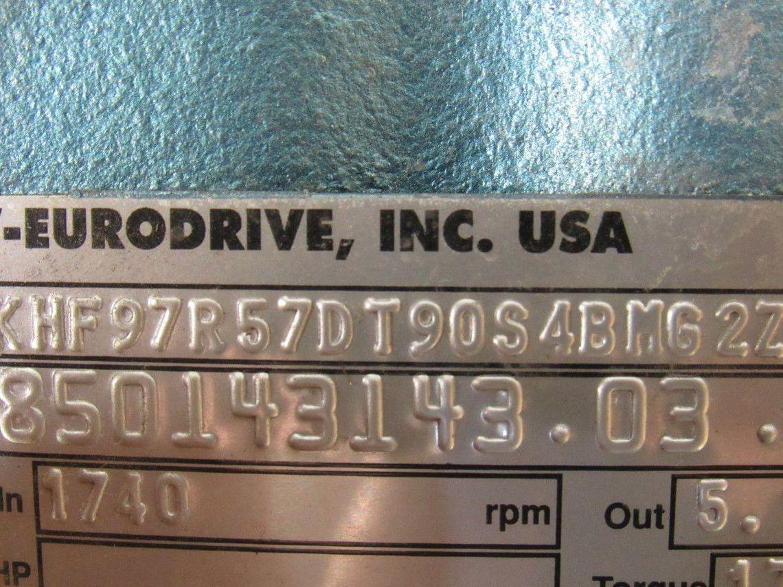 SEW-EURODRIVE  KHF97R57DT90S4BMG2Z Gear box Speed Reducer 342:1 Ratio New