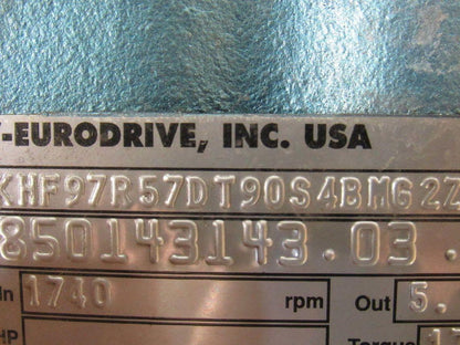 SEW-EURODRIVE  KHF97R57DT90S4BMG2Z Gear box Speed Reducer 342:1 Ratio New
