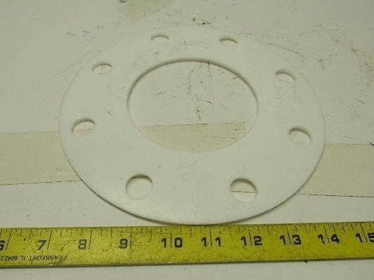 PTFE  Size 4 Pipe Gaskets W/8 Bolt Holes 4.5" ID X 1/8" Thick