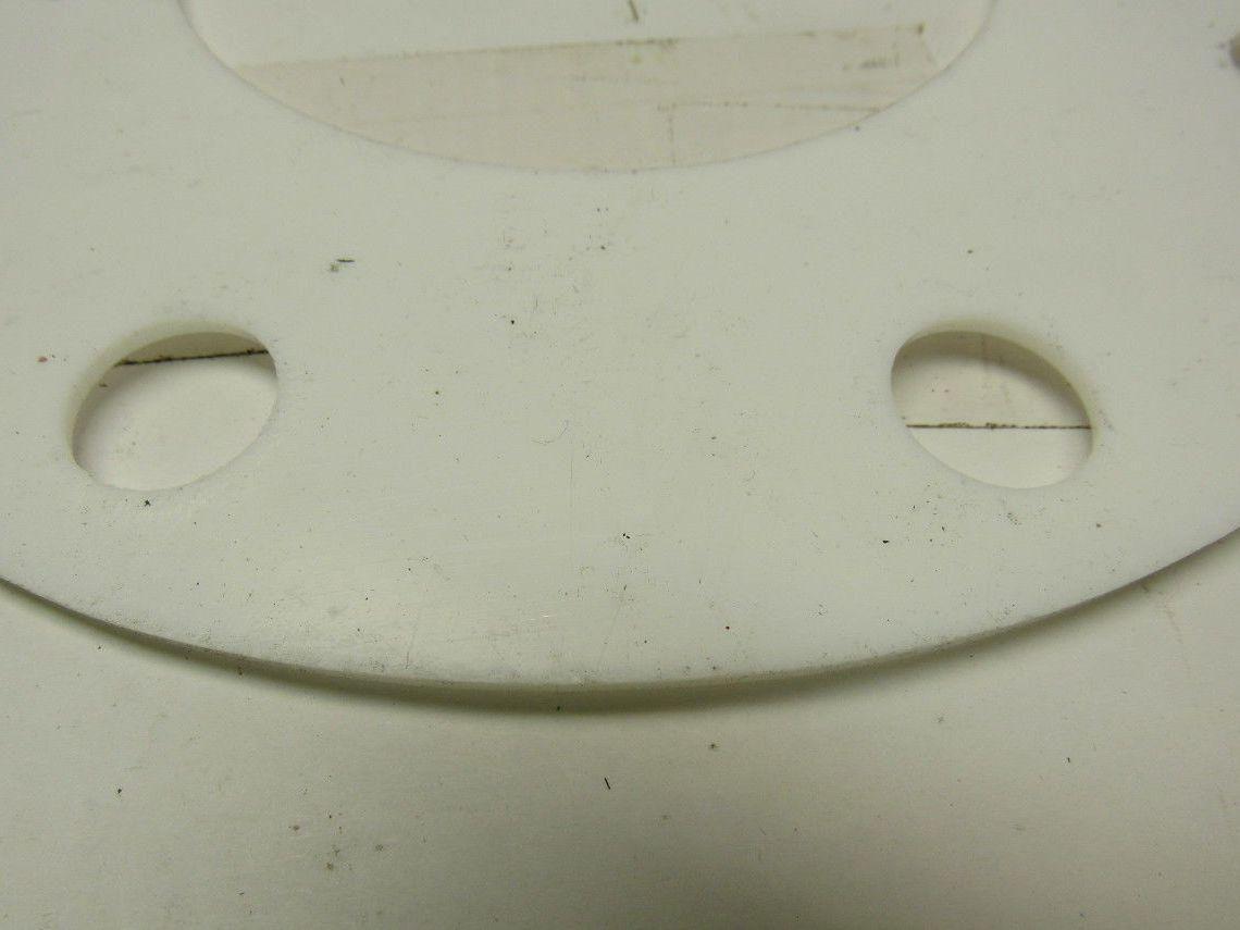 PTFE  Size 4 Pipe Gaskets W/8 Bolt Holes 4.5" ID X 1/8" Thick