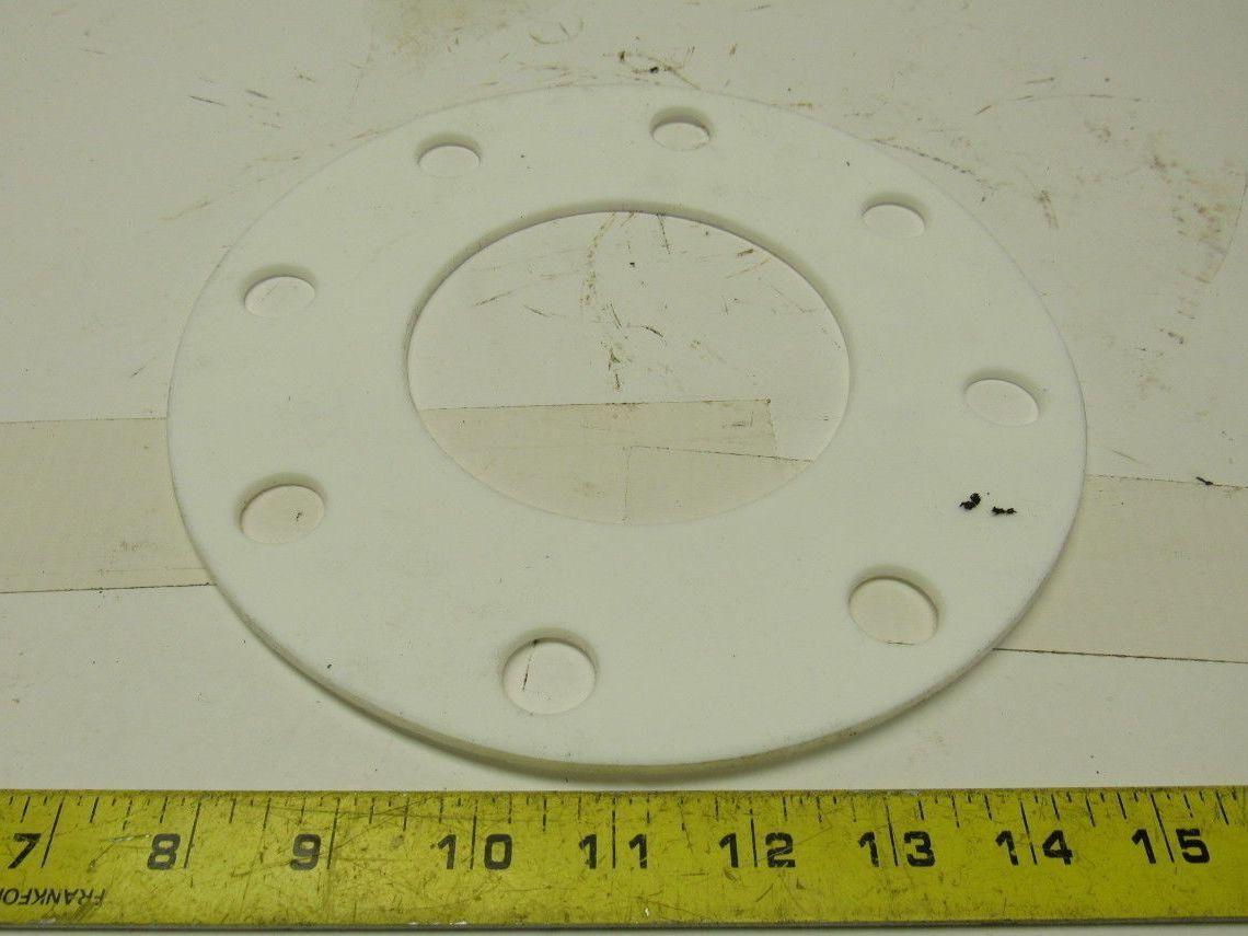 PTFE  Size 4 Pipe Gaskets W/8 Bolt Holes 4.5" ID X 1/8" Thick