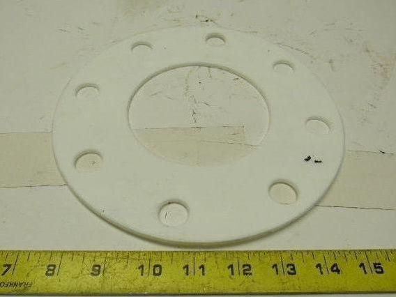 PTFE  Size 4 Pipe Gaskets W/8 Bolt Holes 4.5" ID X 1/8" Thick