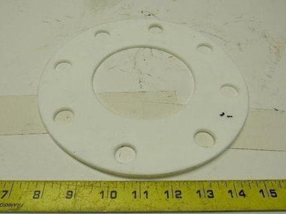 PTFE  Size 4 Pipe Gaskets W/8 Bolt Holes 4.5" ID X 1/8" Thick