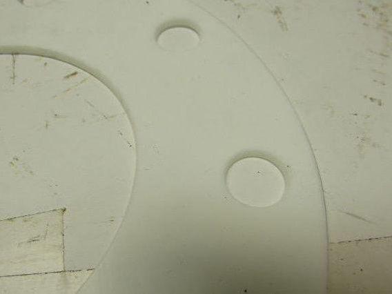 PTFE  Size 4 Pipe Gaskets W/8 Bolt Holes 4.5" ID X 1/8" Thick