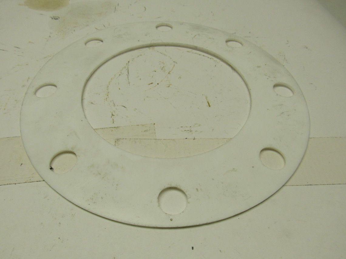 PTFE Size 6 Pipe Gaskets W/8 Bolt Holes 6-5/8" ID X 1/8" Thick