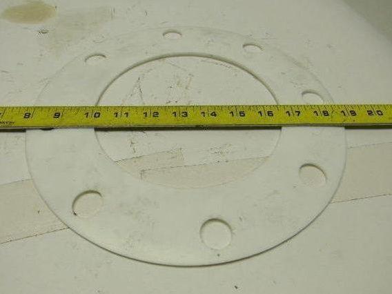 PTFE Size 6 Pipe Gaskets W/8 Bolt Holes 6-5/8" ID X 1/8" Thick