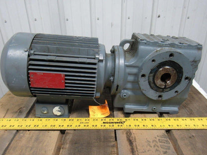 SEW-EURODRIVE SA67 DV100M-4 Gearmotor 20:1 Ratio 3HP 277/480V 1-3/16" Hollow