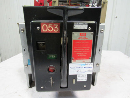 ABB Fused Circuit Breaker 1200A Max W/ABB 609902-T502 Solid State Trip Type SS