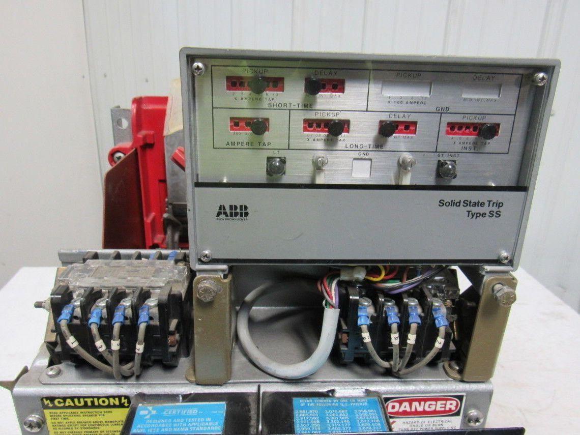 Gould Fused Circuit Breaker 2000A Max W/ABB 609902-T502 Solid State Trip Type SS