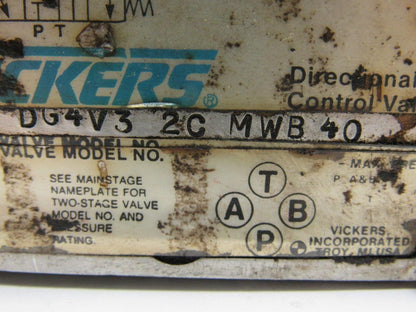 Vickers DG4V-3-2C-M-W-B-40 Solenoid Pilot Valve