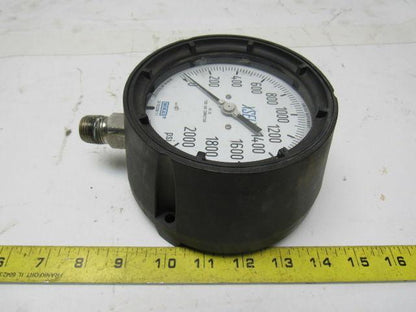 Waika 23X.34 Pressure Gauge 0-2000PSI, 1/2" NPT Stainless Connection SIZE 4-1/2"