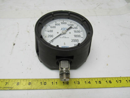 Waika 23X.34 Pressure Gauge 0-2000PSI, 1/2" NPT Stainless Connection SIZE 4-1/2"