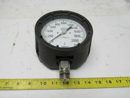 Waika 23X.34 Pressure Gauge 0-2000PSI, 1/2" NPT Stainless Connection SIZE 4-1/2"