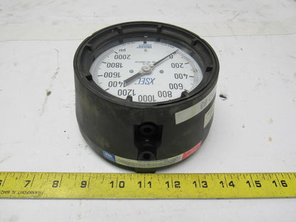 Waika 23X.34 Pressure Gauge 0-2000PSI, 1/2" NPT Stainless Connection SIZE 4-1/2"