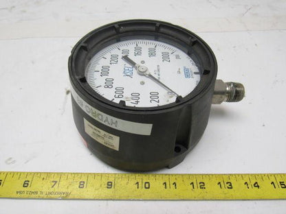Waika 23X.34 Pressure Gauge 0-2000PSI, 1/2" NPT Stainless Connection SIZE 4-1/2"