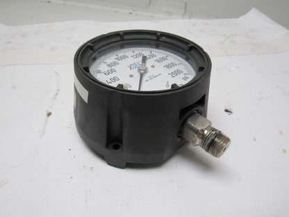 Waika 23X.34 Pressure Gauge 0-2000PSI, 1/2" NPT Stainless Connection SIZE 4-1/2"
