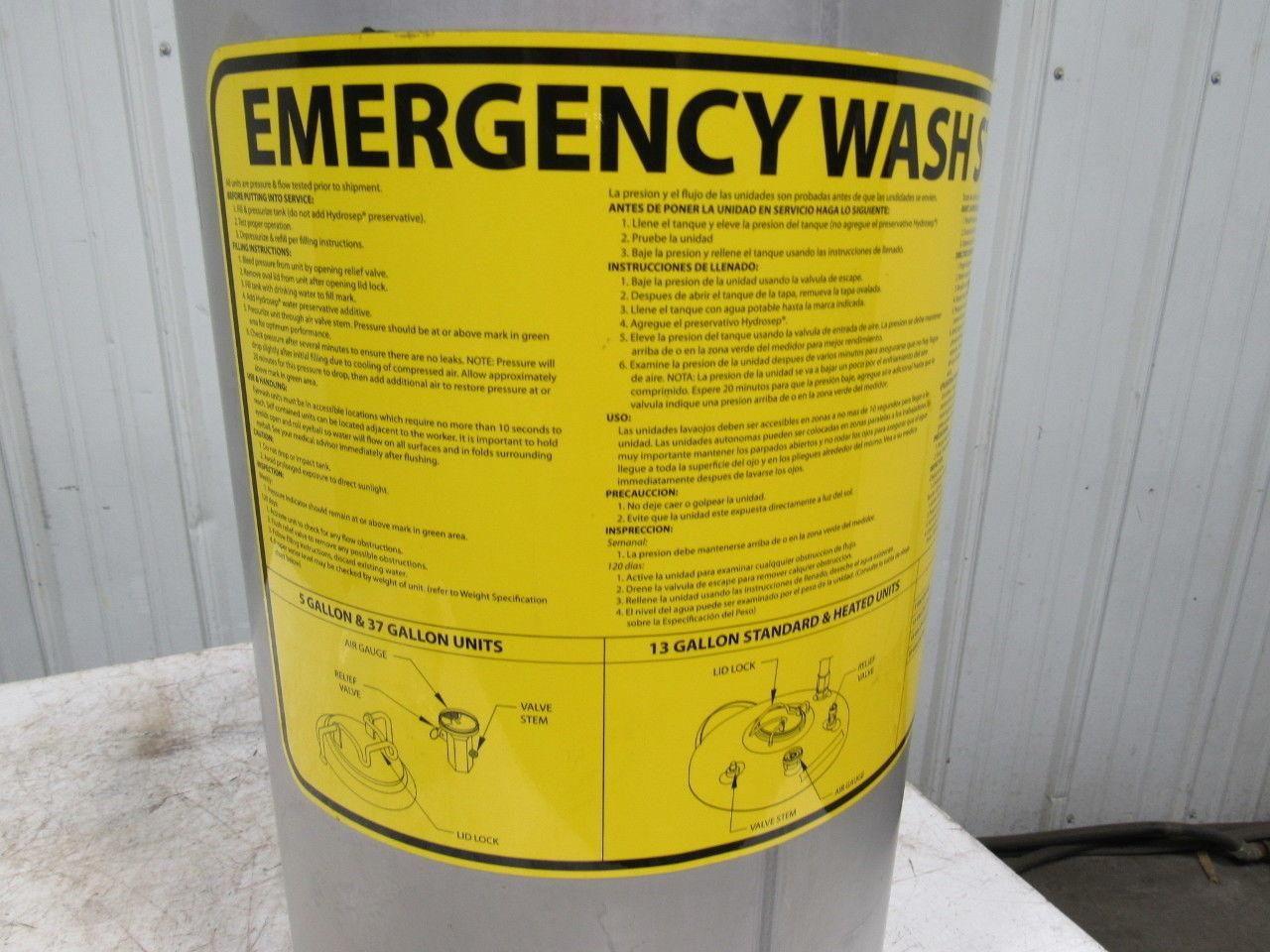 ENCON SAFETY 13 GALLON S.S. Pressurized Portable Eyewash Station