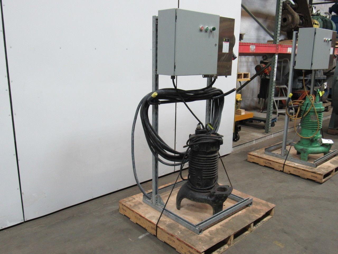 WEIL PUMP A-B 4-260316-5 5HP SUBMERSIBLE Sump Pump W/ Starter , Disc. & 75' Cord