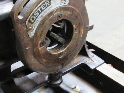 OSTER 582 Pipe & Bolt Threader W/2 Quadversal Die Heads 1/8"-2" 115V On Casters