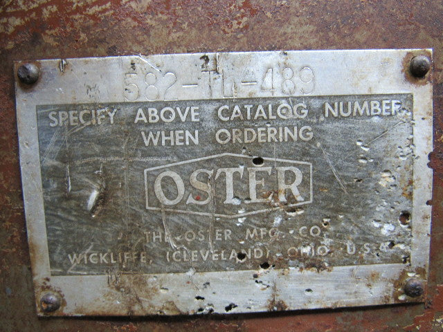 OSTER 582 Pipe & Bolt Threader W/2 Quadversal Die Heads 1/8"-2" 115V On Casters