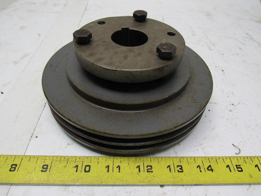 Browning 2Q3V69 Cast Iron Pulley Sheave 2 Groove Split Taper 1-3/8" Bore