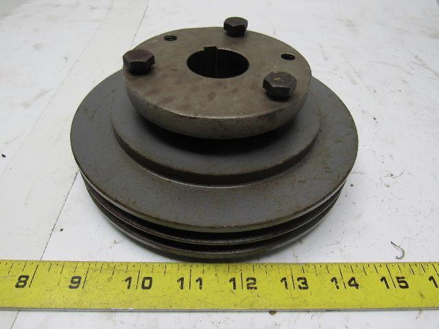 Browning 2Q3V69 Cast Iron Pulley Sheave 2 Groove Split Taper 1-3/8" Bore