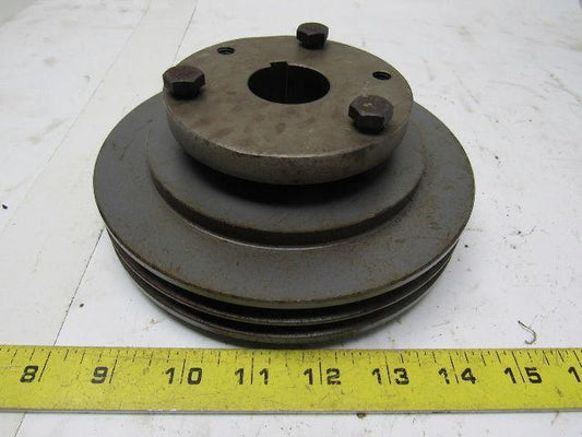 Browning 2Q3V69 Cast Iron Pulley Sheave 2 Groove Split Taper 1-3/8" Bore