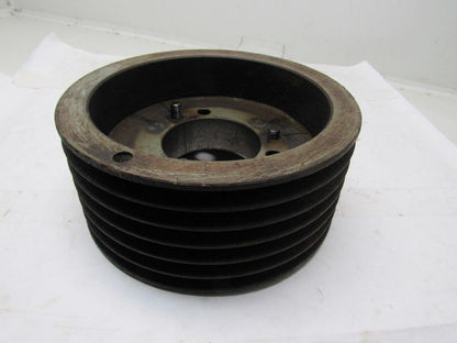6 Groove 5L B Belt Tapered Bushing Pulley Sheave 10-1/4" OD X 4-1/2" Wide