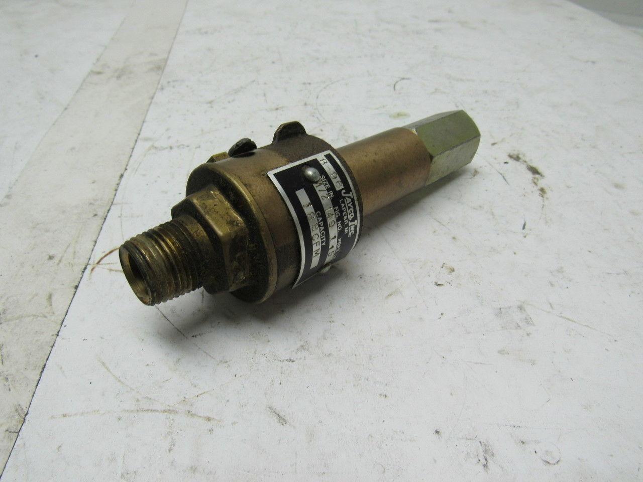Jayco Inc. 149 Pneumatic Air Pressure Relief Valve 1/2" X 115lb. X 188CFM
