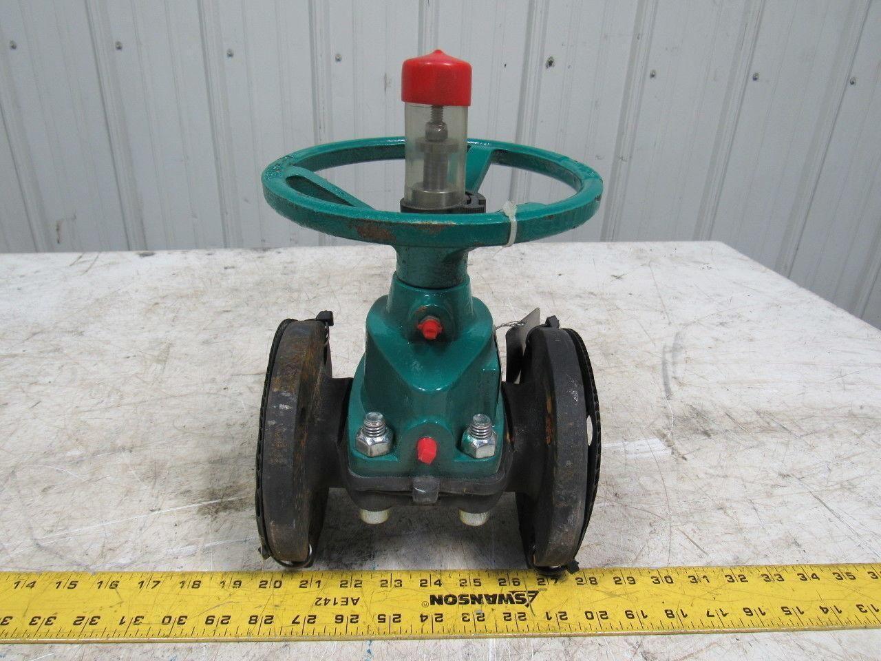 TRU-TECH 2AAAJ-CA-M-2 TRU-FLOW Rubber Diaphragm Manual Valve 2" Flange DI 175PSI